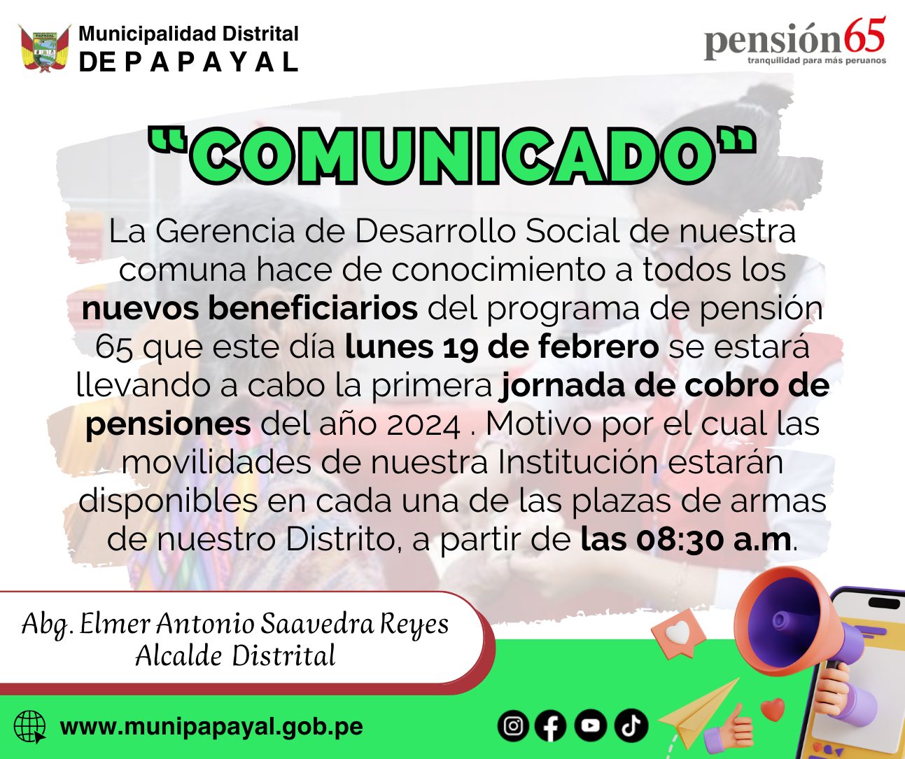 𝐂𝐎𝐌𝐔𝐍𝐈𝐂𝐀𝐃𝐎 𝐎𝐅𝐈𝐂𝐈𝐀𝐋 PENSION 65